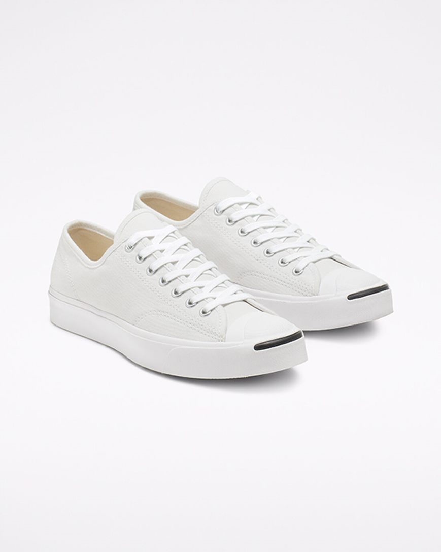 Tenisky Nizke Converse Jack Purcell Platene Panske Biele Čierne | SK NJDFG9